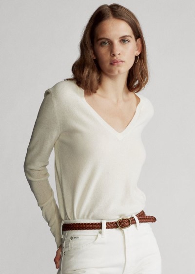 Suéter Polo Ralph Lauren Washable Cashmere V-Neck Mulher 58670-WCYV